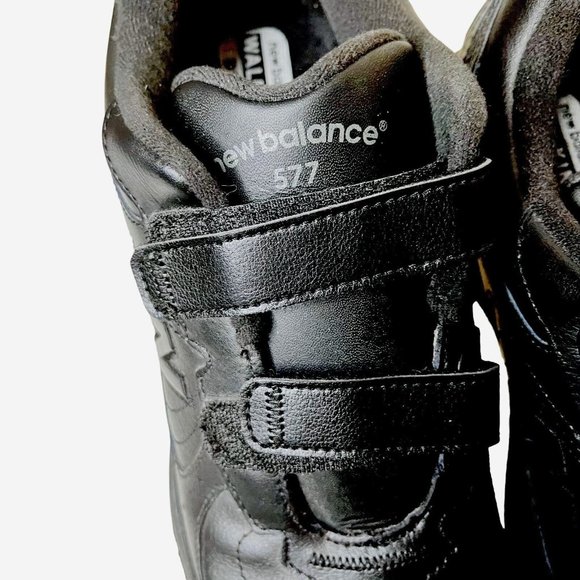 New Balance 577 Walking Shoes Hook & Loop Closure 10D Black